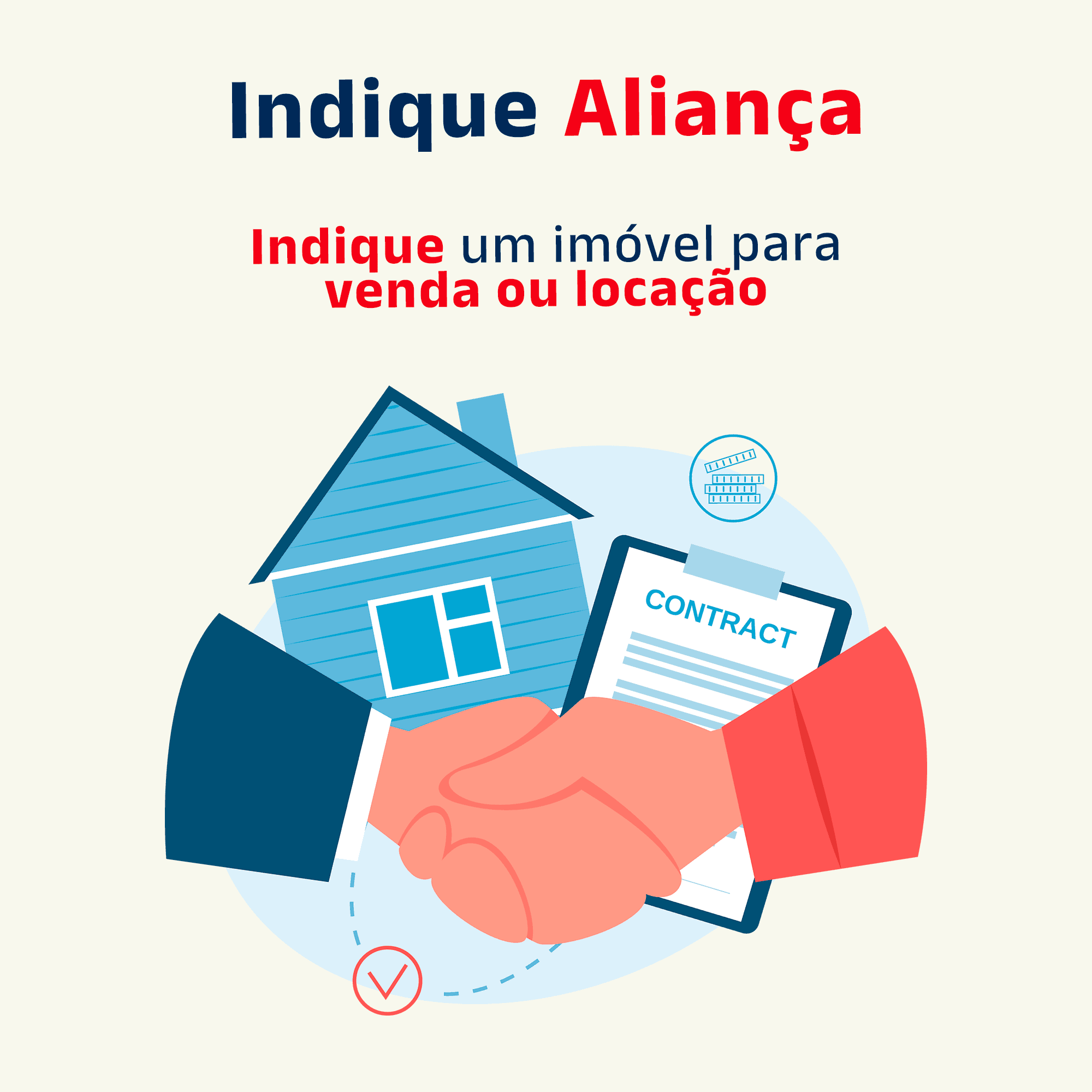 Banner indique aliança